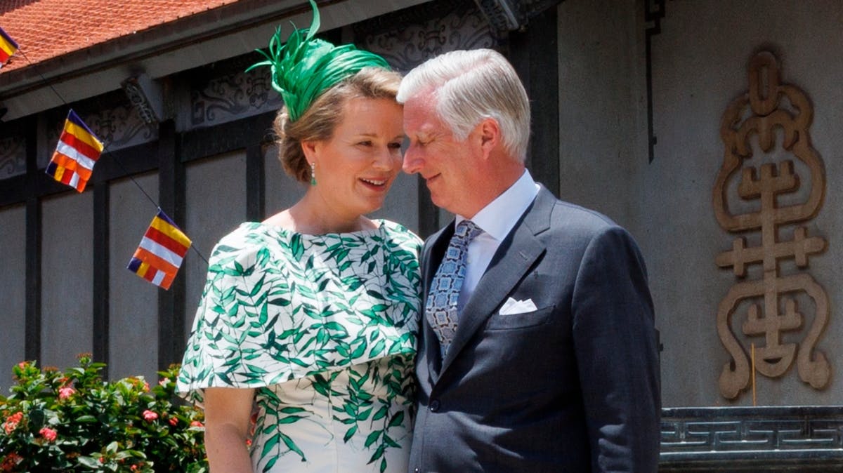 Dronning Mathilde og kong Philippe.
