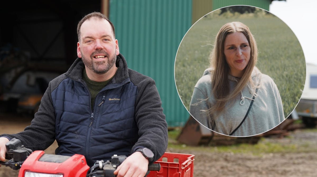 Kasper og Grethe fra "Landmand søger kærlighed". 