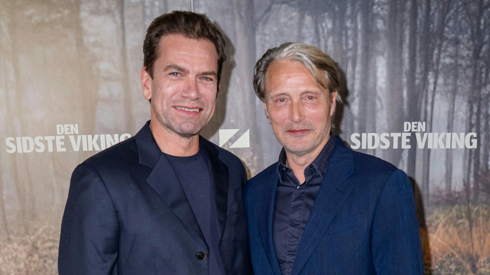 Nikolaj Lie Kaas og Mads Mikkelsen til gallapremieren på "Den sidste viking".