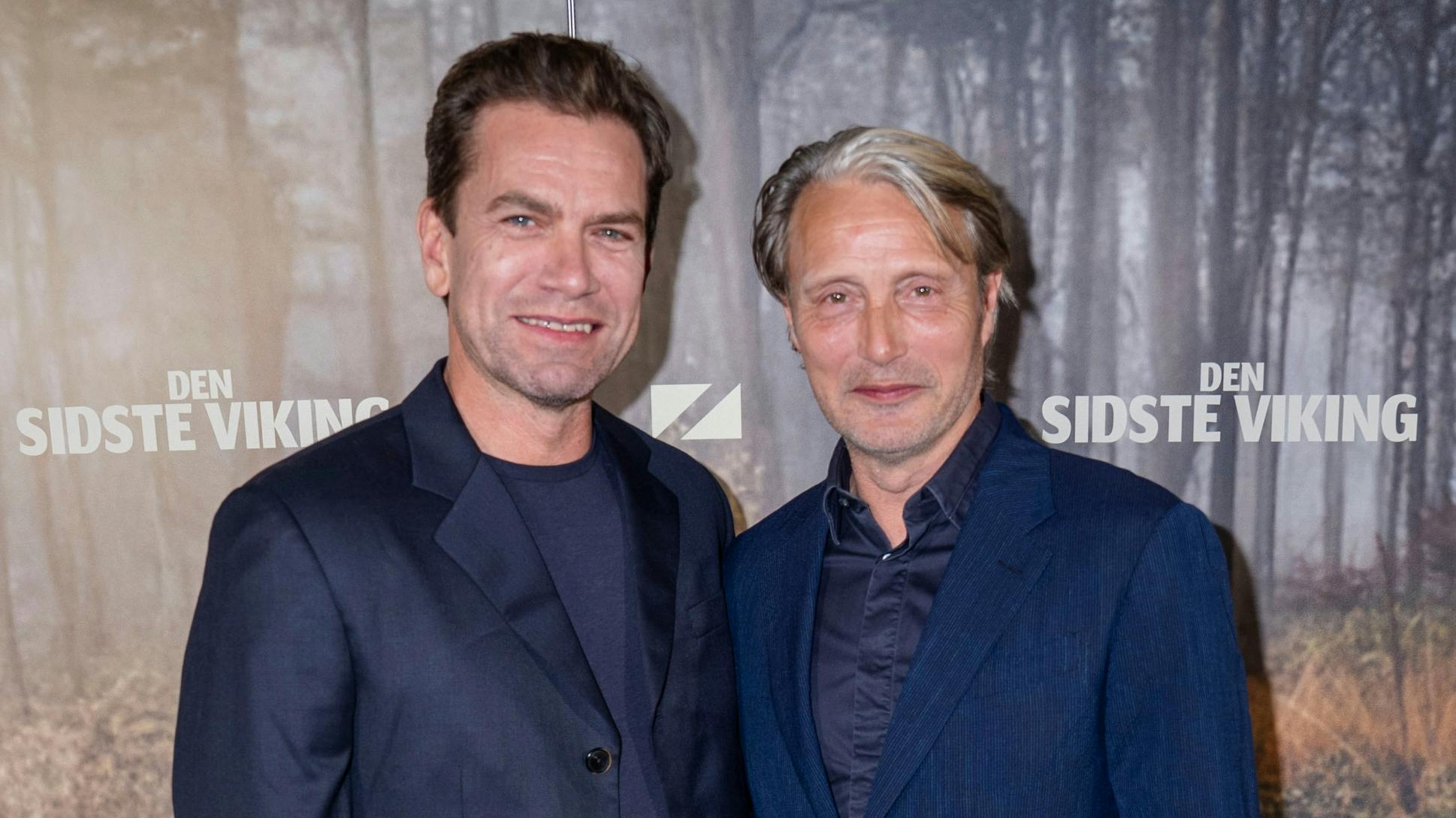 Nikolaj Lie Kaas og Mads Mikkelsen til gallapremieren på "Den sidste viking".