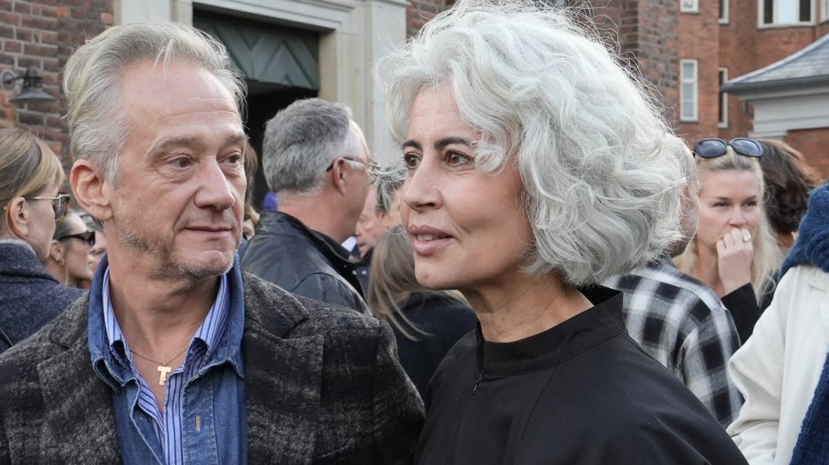 Torleif Hoppe og Anja Camilla Alajdi var med til Jørgen Leths bisættelse