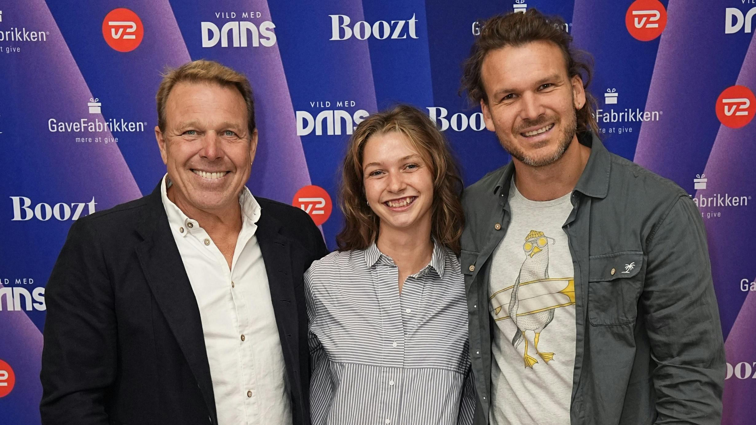 Mikkel Beha Erichsen, Emil Midé Erichsen, og Alfred Midé Erichens forlovede, Madeleine, til "Vild med dans". 