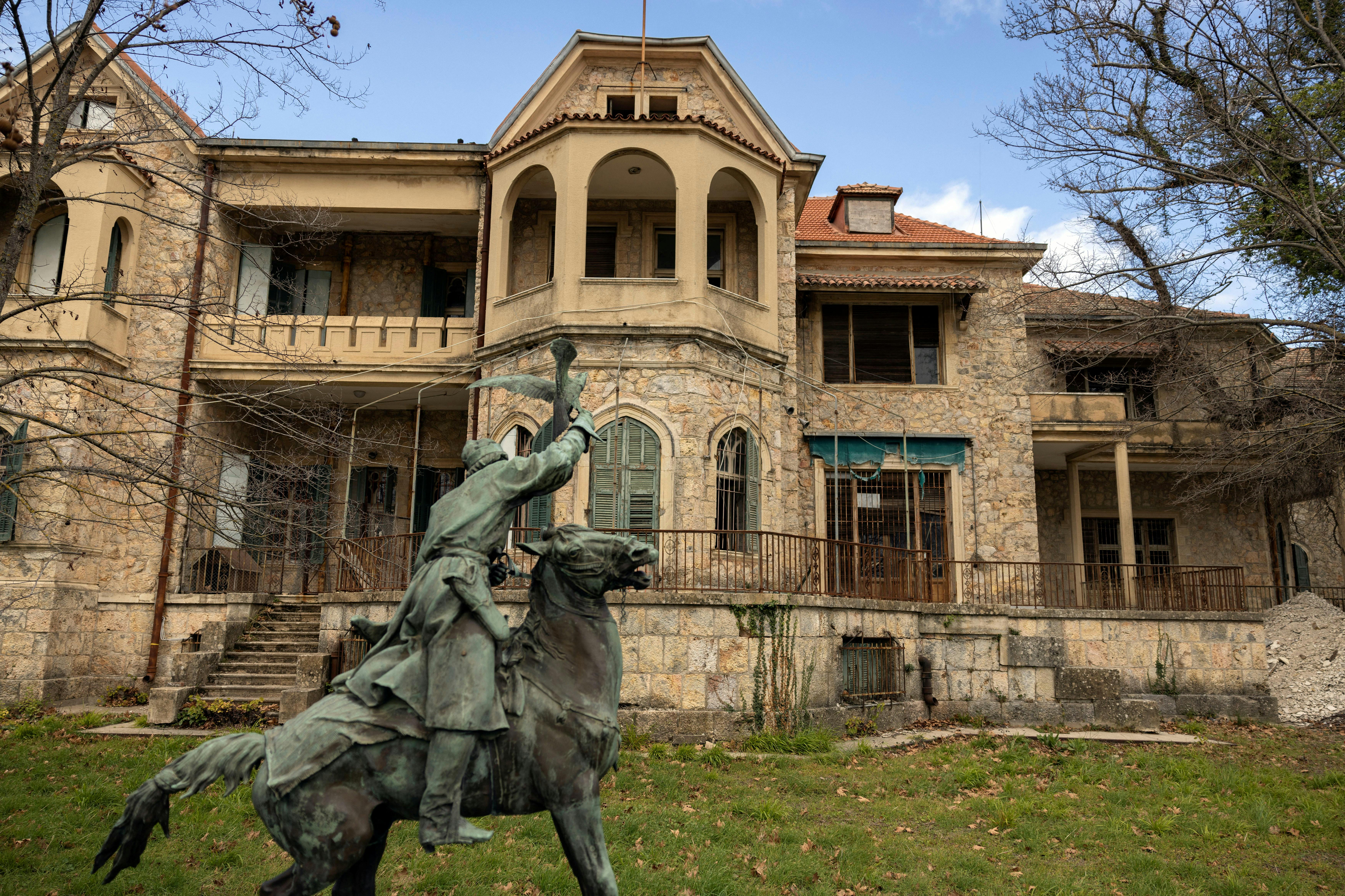 A view of the summer palace of the former Greek royal family, on the estate where Greece's late former King Constantine II will be buried, in Athens, January 12, 2023. REUTERS/Stelios Misinas
