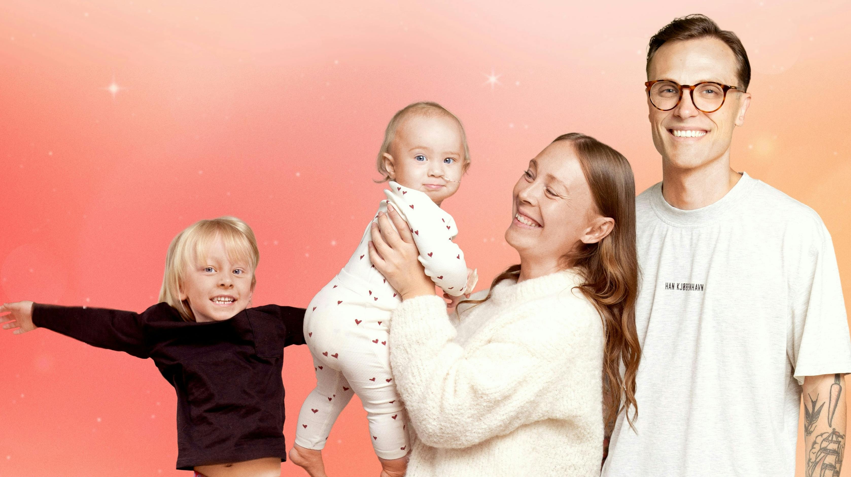Uma med sin familie.