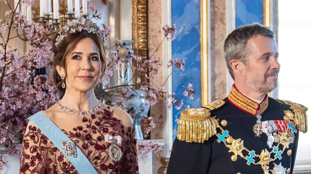 Dronning Mary og kong Frederik under statsbesøget i Sverige