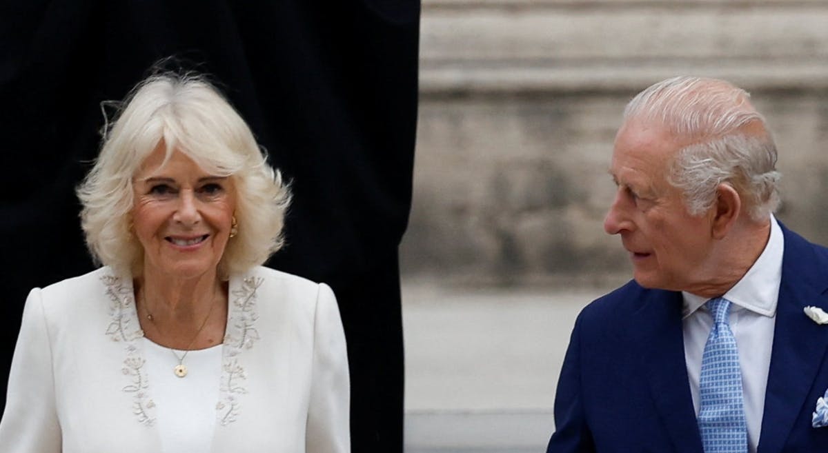 Dronning Camilla og kong Charles i Rom 23. oktober 2025.
