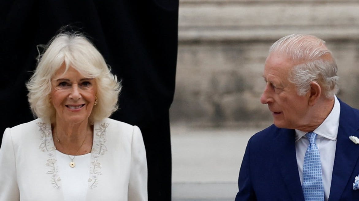 Dronning Camilla og kong Charles i Rom 23. oktober 2025.