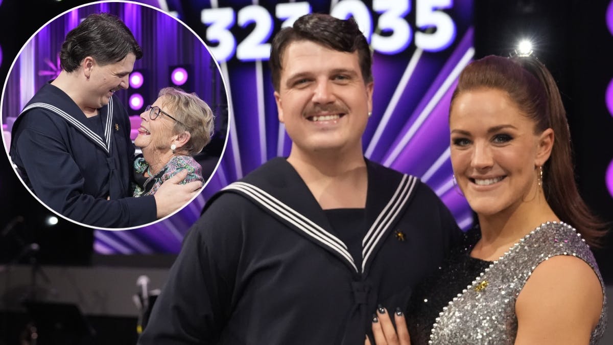 Alfred Midé Erichsen med sin mormor, Sonja, og dansepartner, Camilla Dalsgaard. 