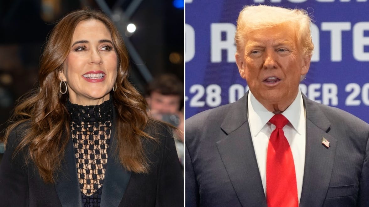 Dronning Mary og præsident Donald Trump.