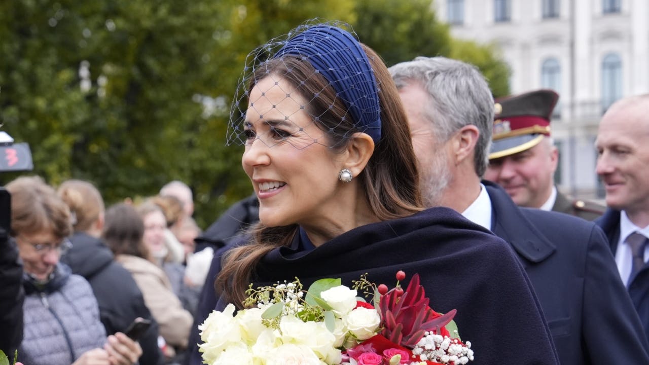 Dronning Mary under statsbesøget i Letland