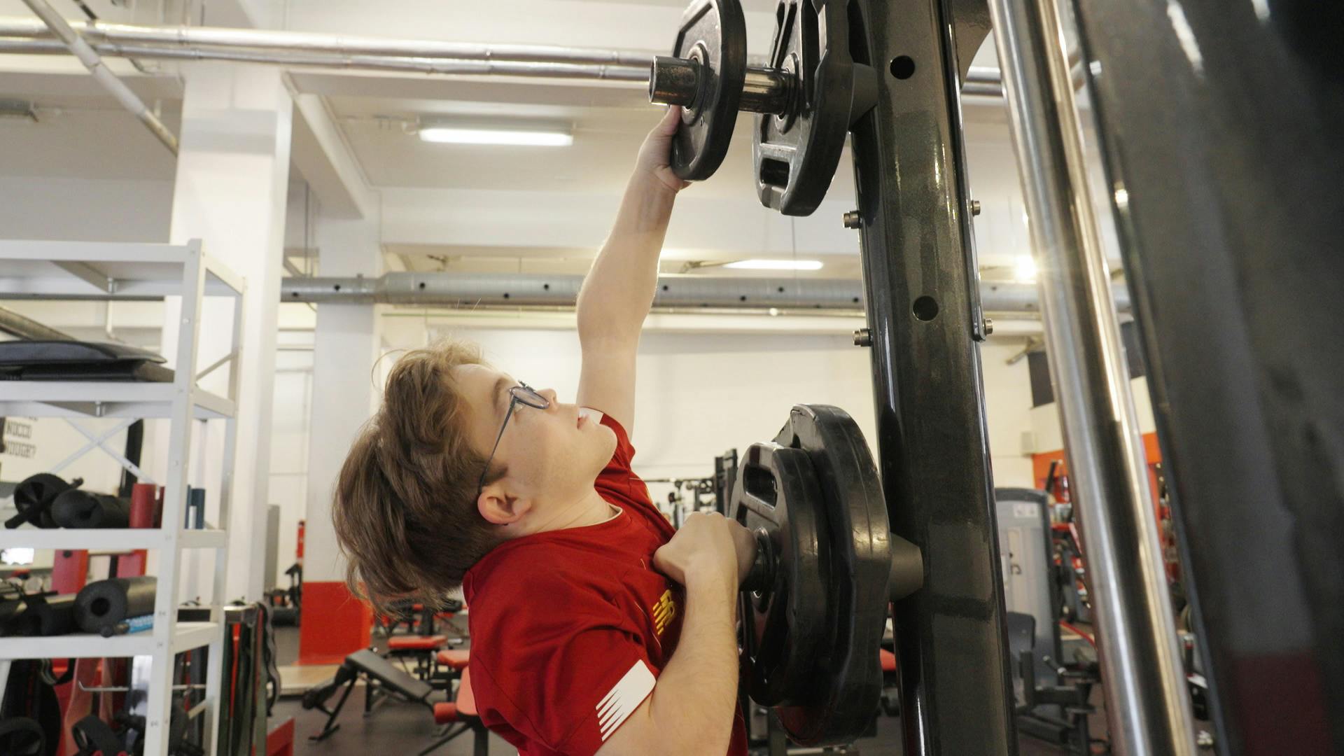 Hjalte i trænings-centeret.