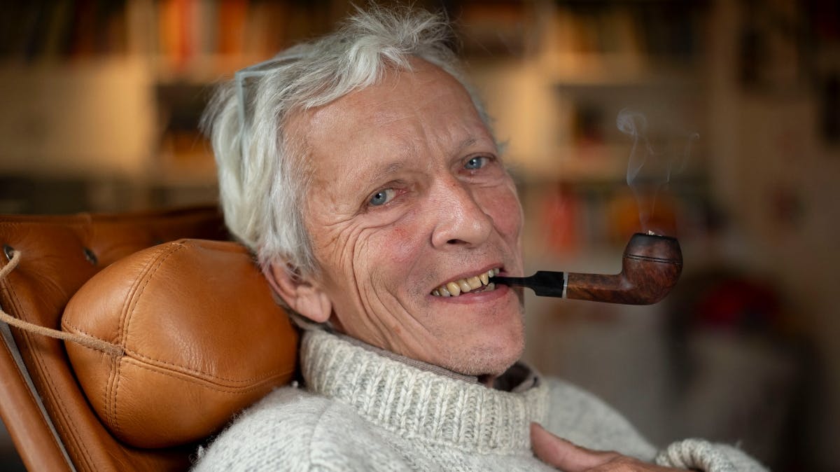 Jørgen Skouboe med pibe