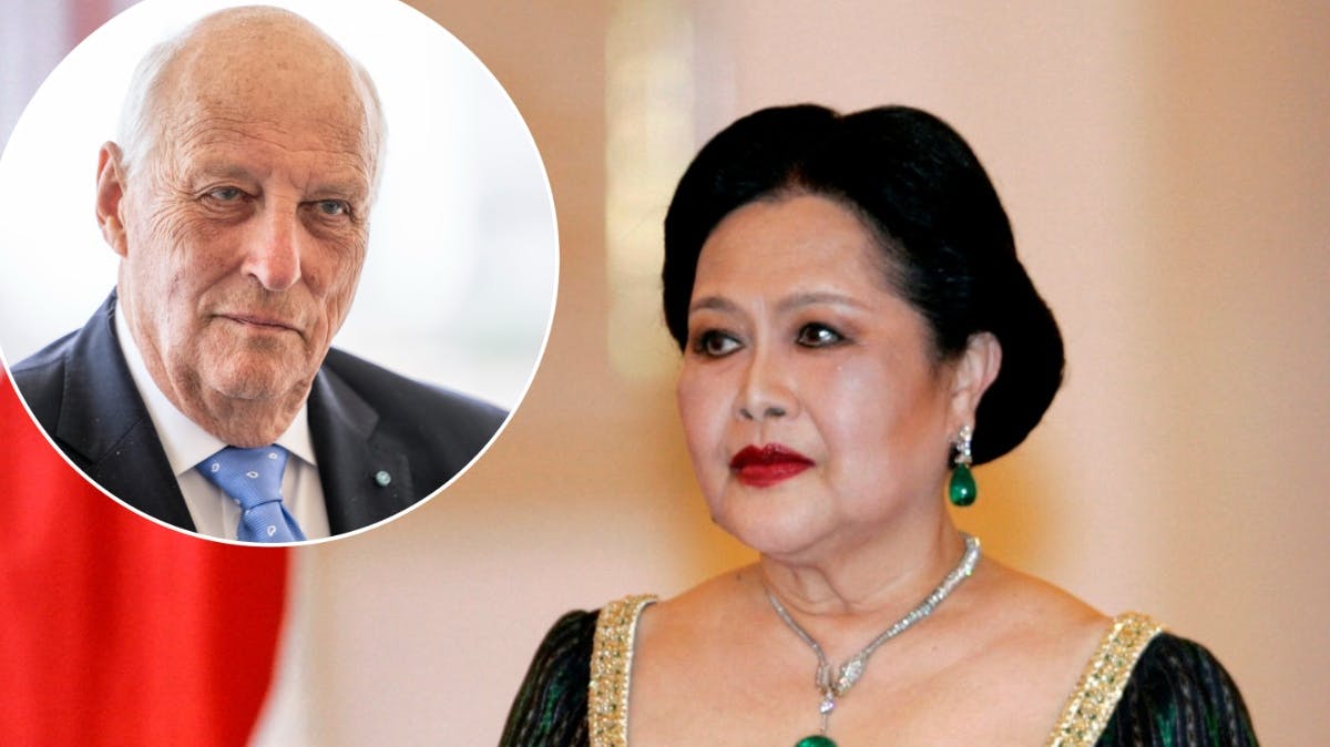 Kong Harald og dronning Sirikit.