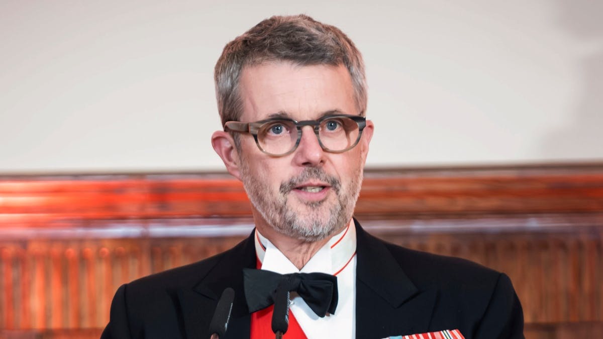 Kong Frederik under talen i Riga.