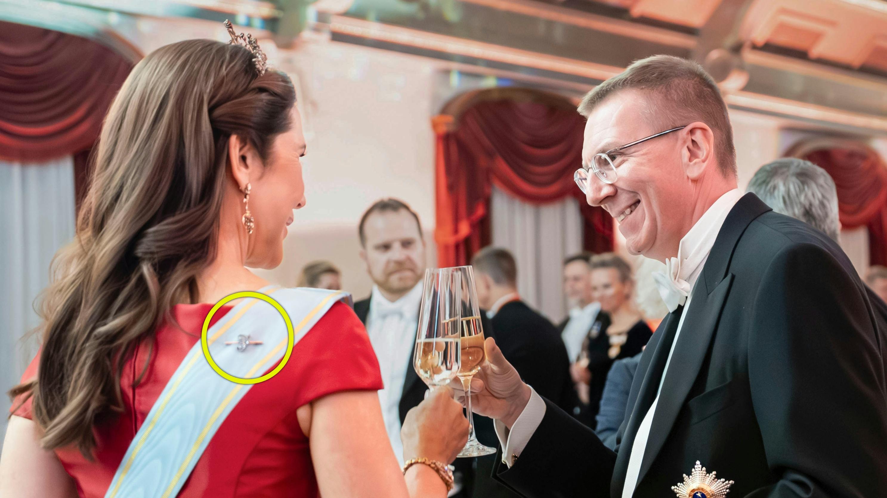 Dronning Mary og præsident Edgars Rinkēvičs.