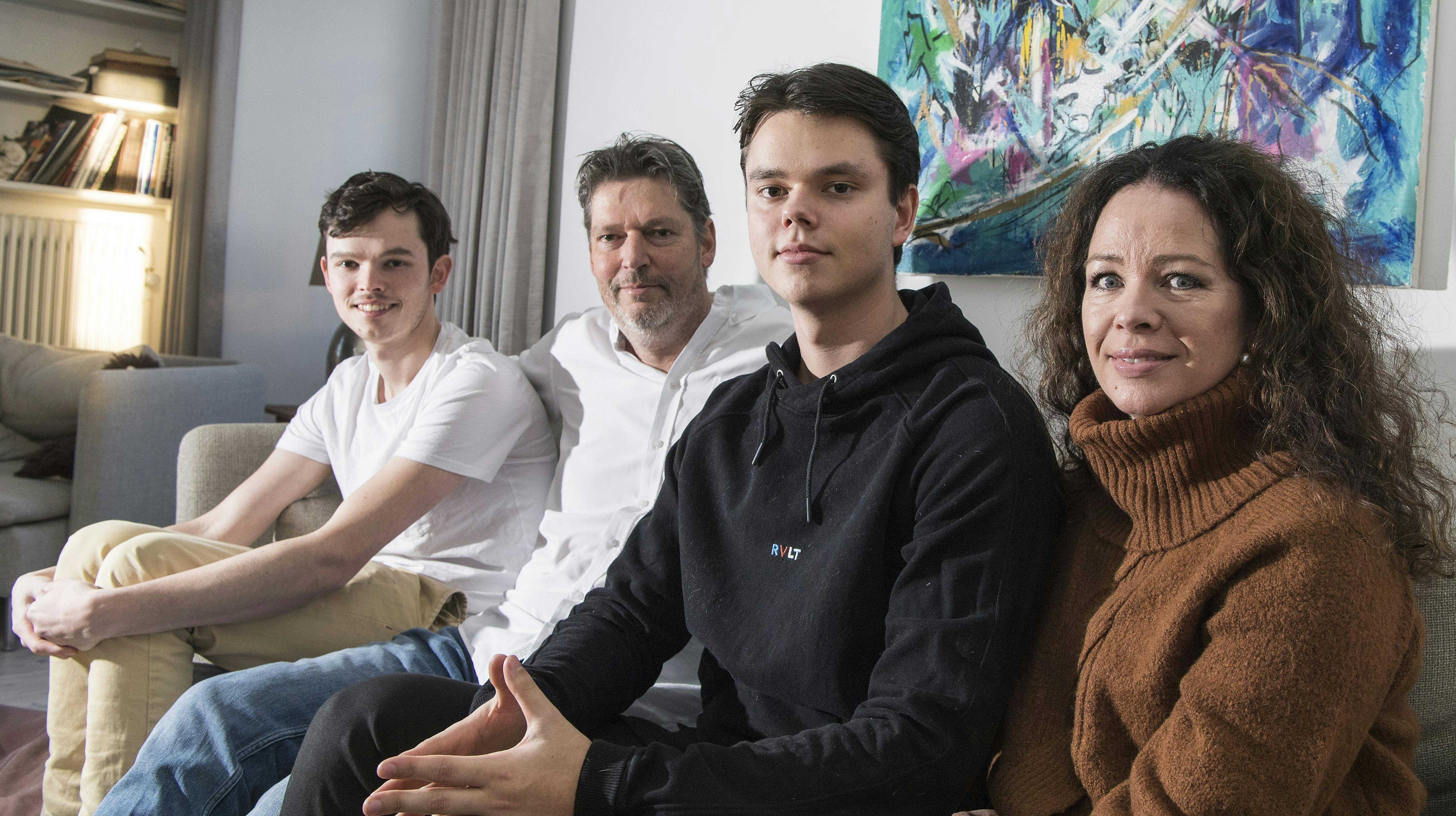 Christian Elhauge, Oscar Elhauge, Mogens Elhauge og Tina Elhauge.