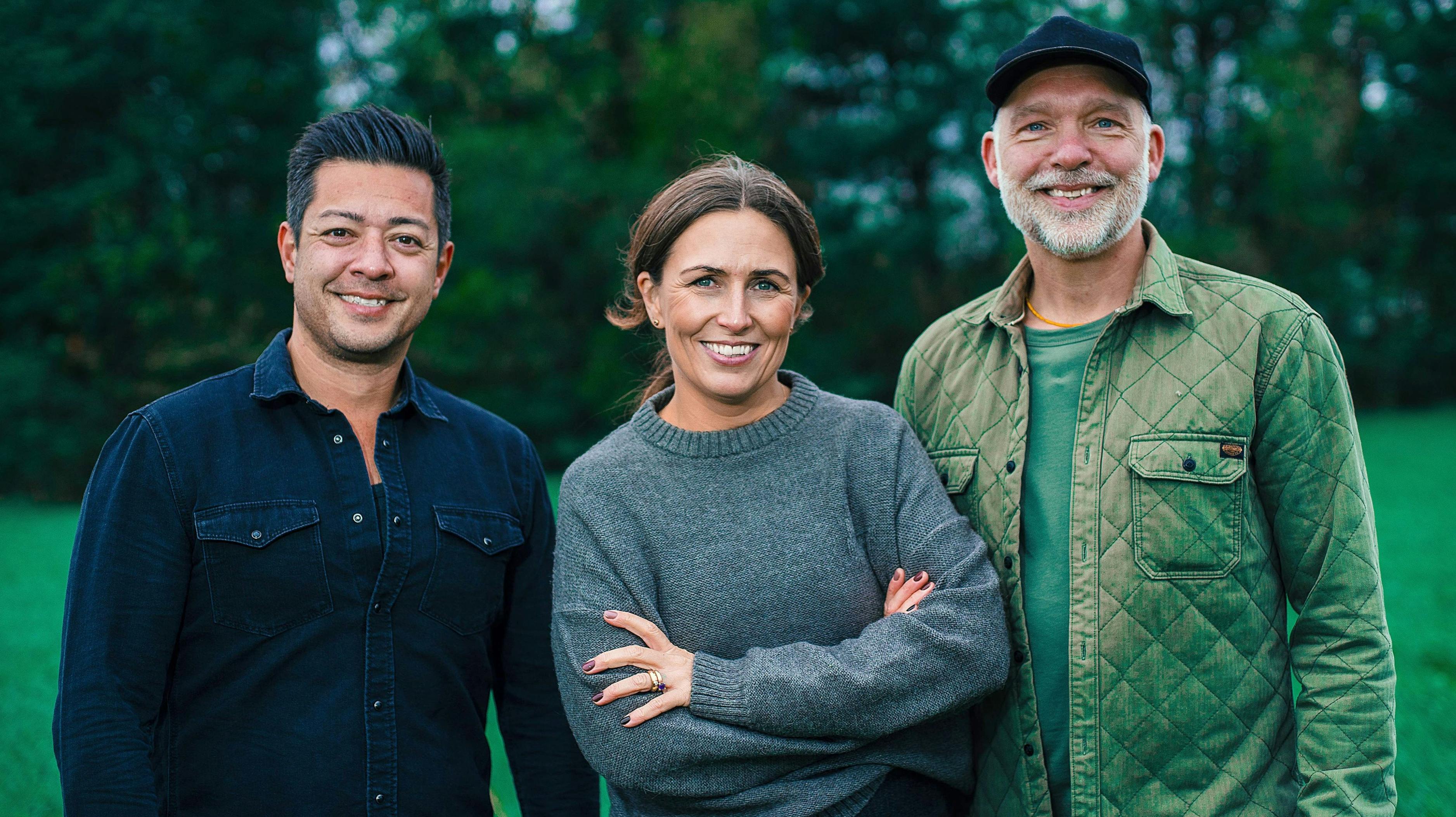 "I hus til halsen"-eksperterne Dennis Lindequist, Line Franck og Kalle Thesbjerg.