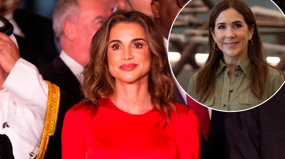 Dronning Rania. Indsat foto af dronning Mary.