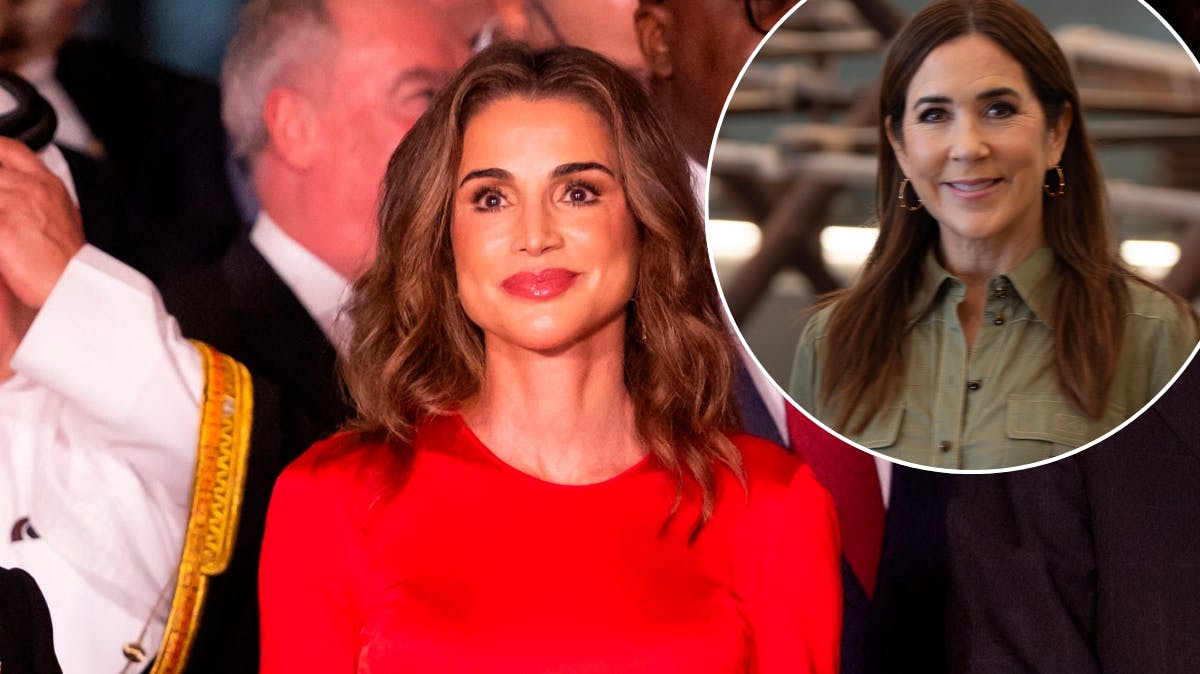 Dronning Rania. Indsat foto af dronning Mary.