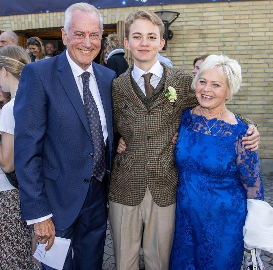 Keld Heick med barnebarnet Storm og Hilda Heick.