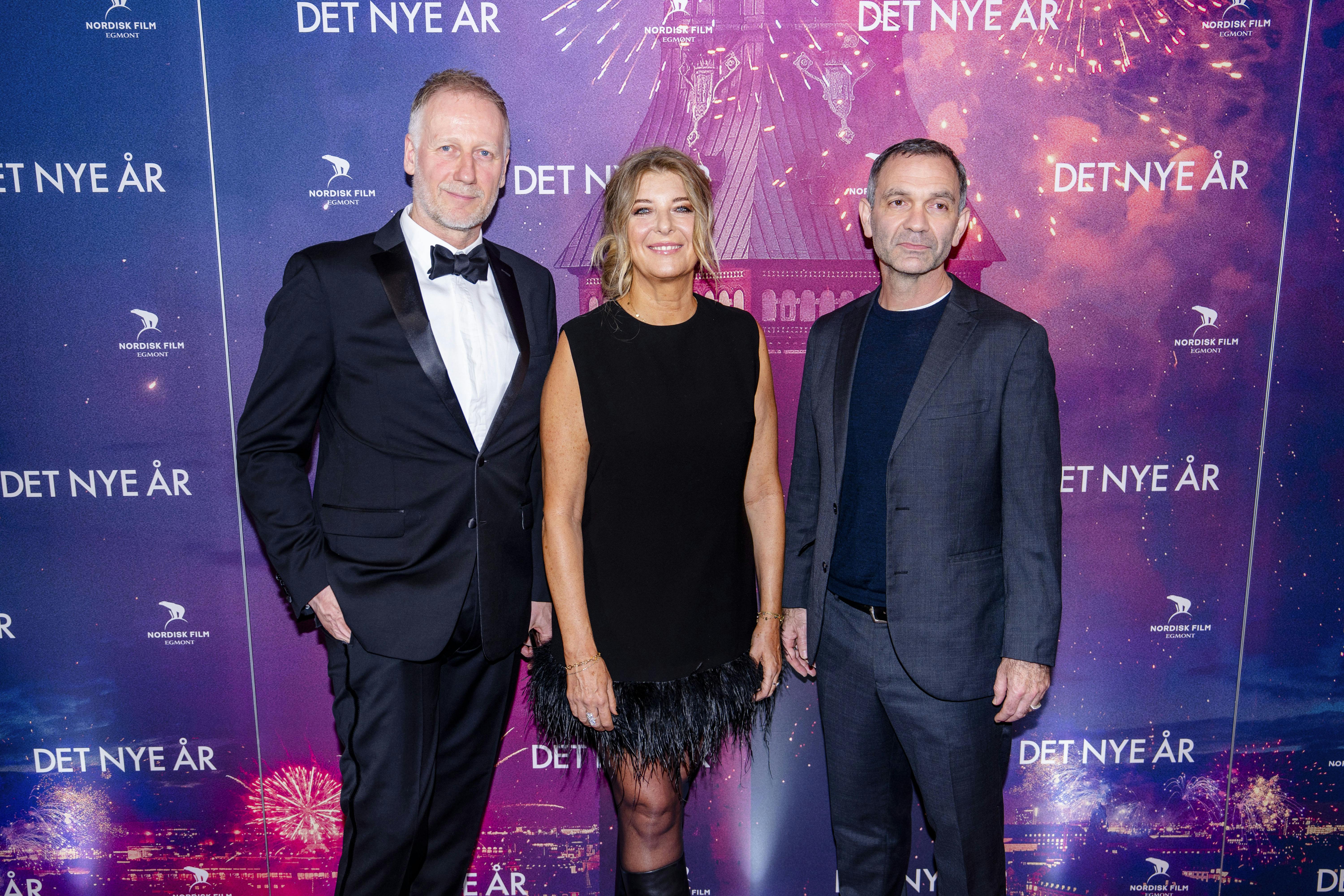 Paprika Steen med producer Mikael Rieks og manuskriptforfatter Jakob Weiss