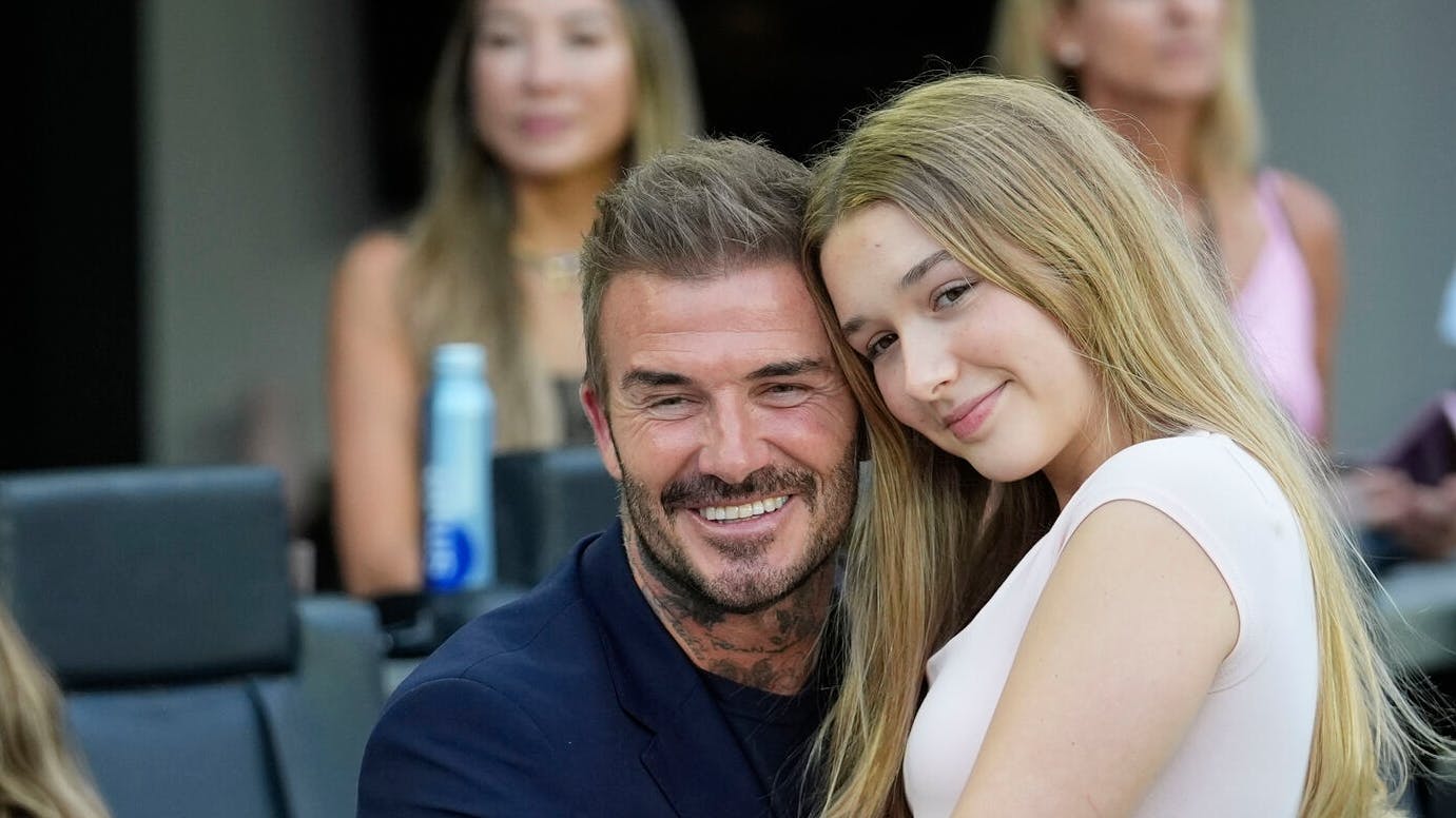David Beckham og datteren Harper