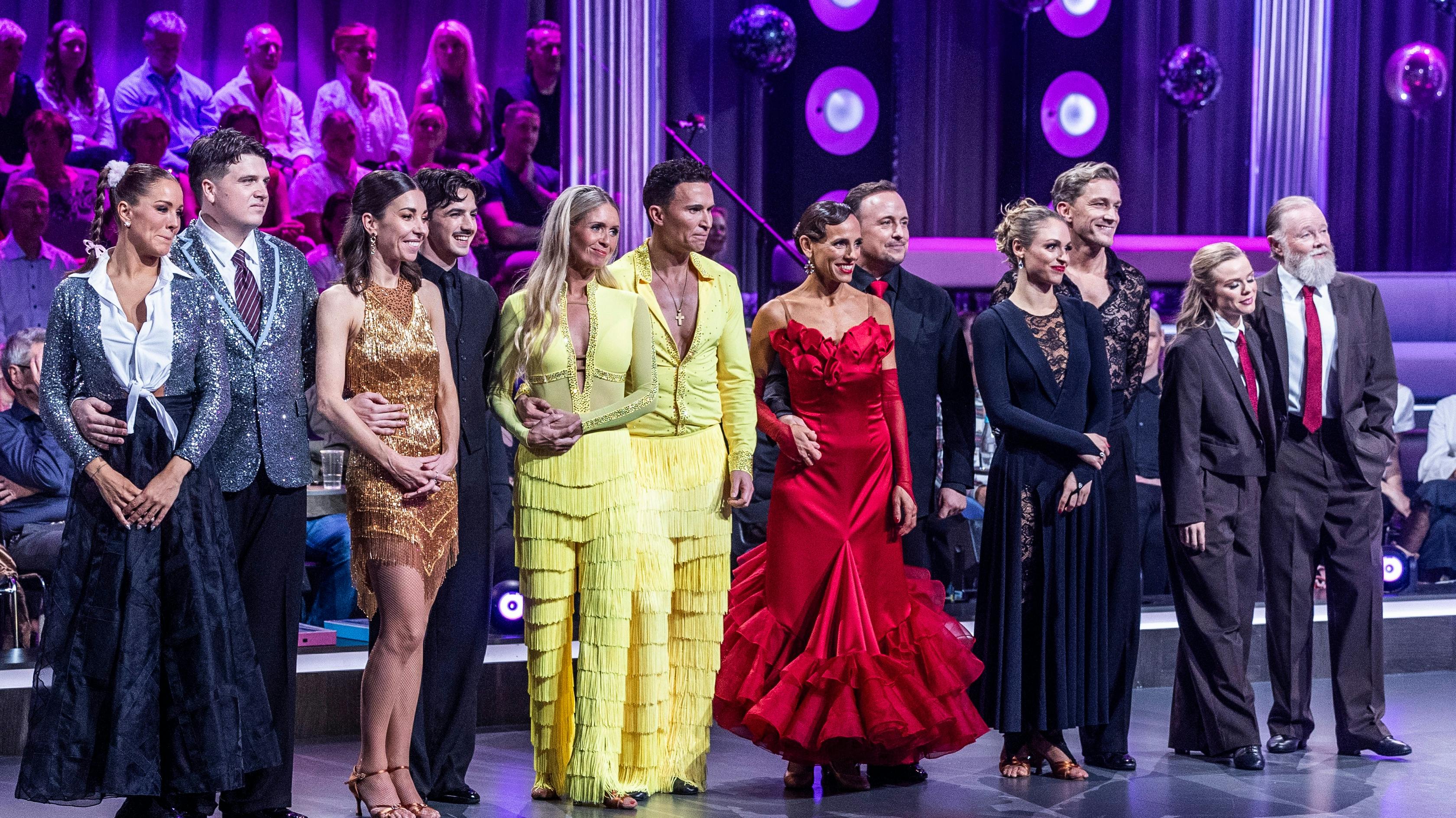 Deltagerne i Vild med dans 2025 i "dødsbananen".