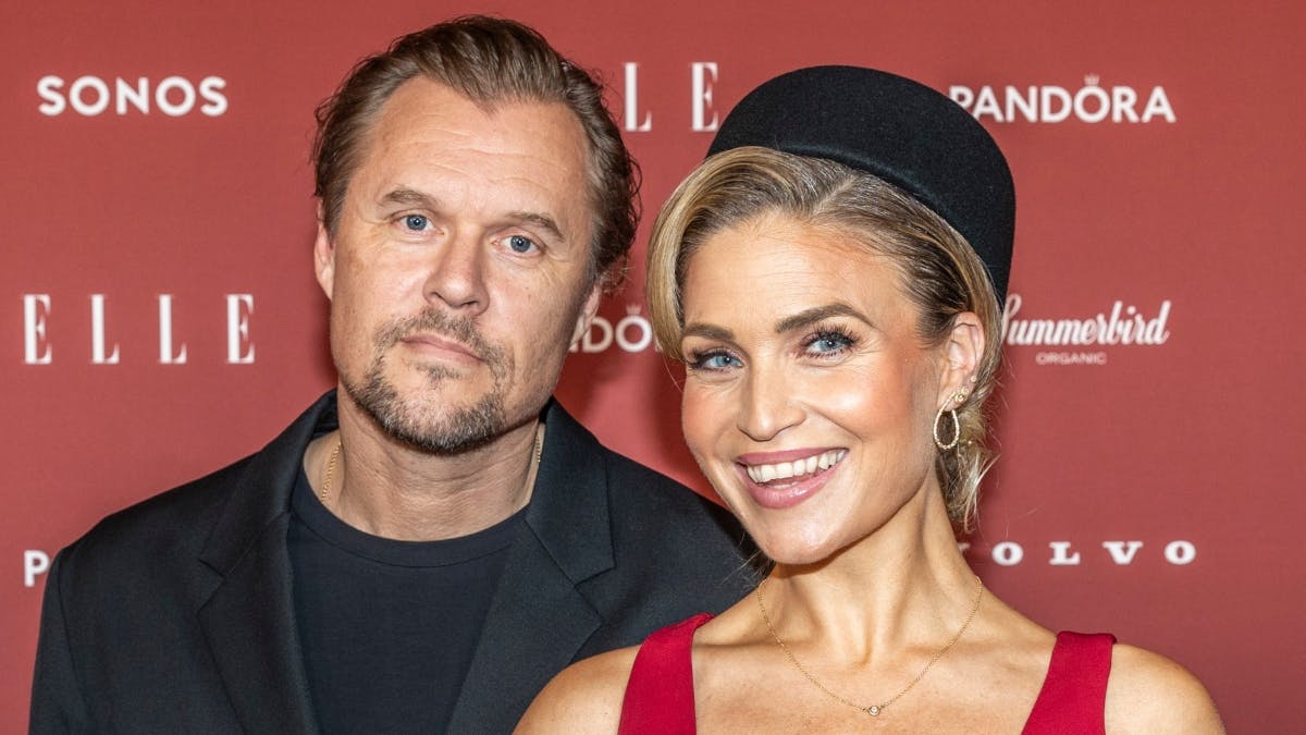 Daniel Åxman og Christiane Schaumburg-Müller Aaxman på den røde løber til ELLE Awards. 