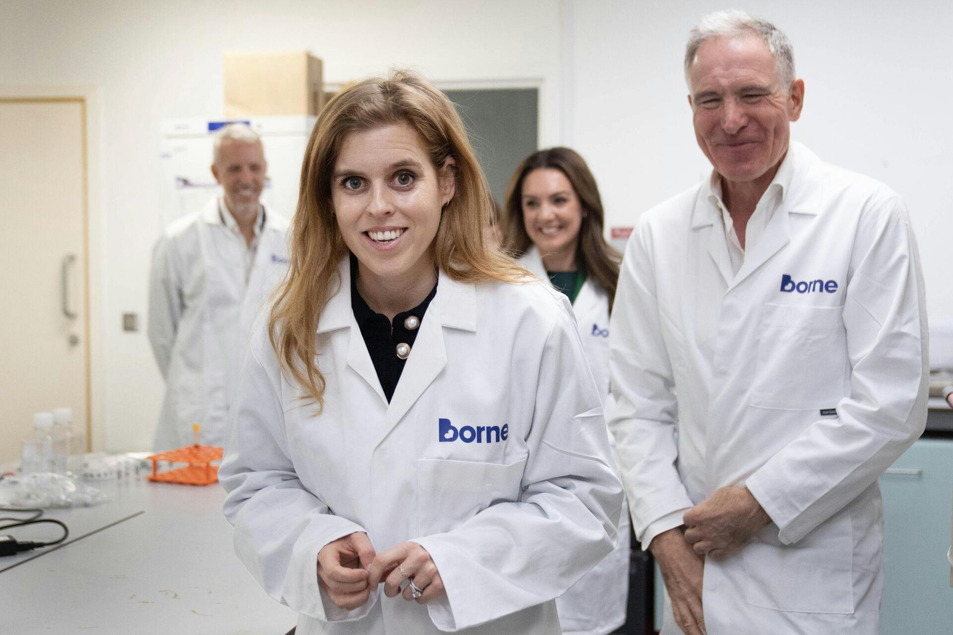 Princess Beatrice, Patron of Borne, during a visit to the Borne research laboratories at Chelsea and Westminster Hospital in London, to learn more about the charity's groundbreaking work to prevent premature birth. Picture date: Monday November 10, 2025.