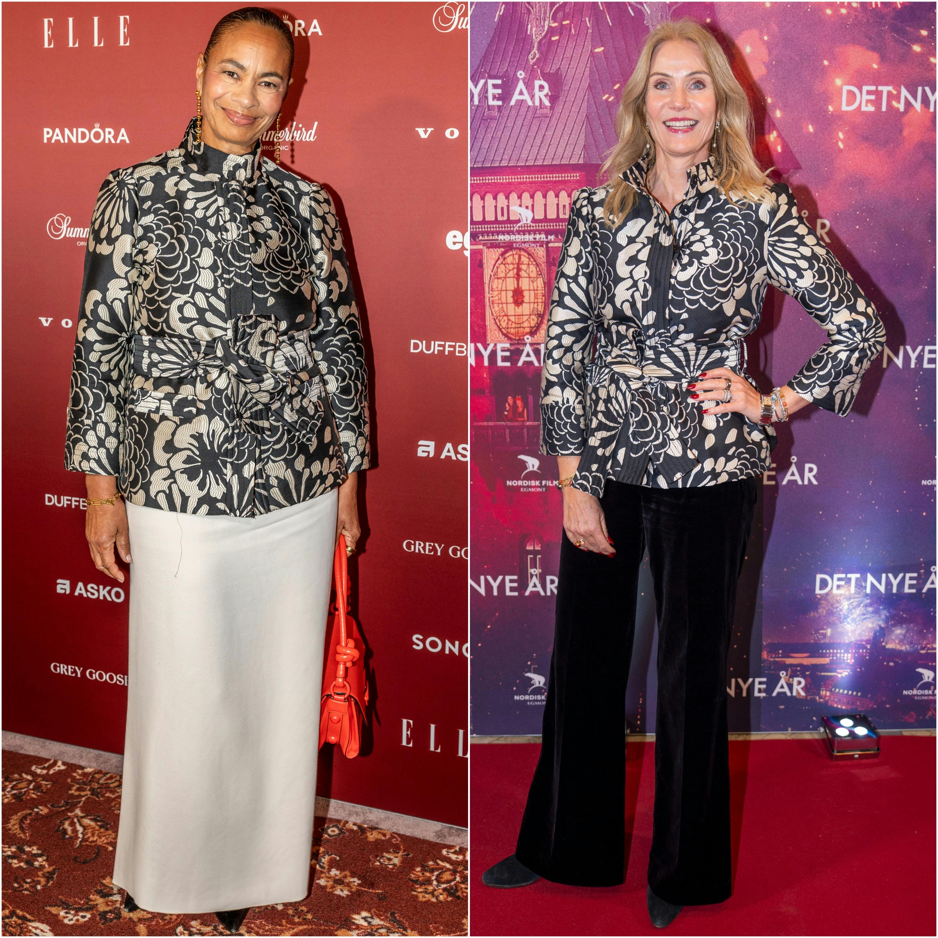 Med to dages mellemrum dukkede Jacqueline Svane og Helle Thorning-Schmidt op i den samme type blazer på den røde løber. 