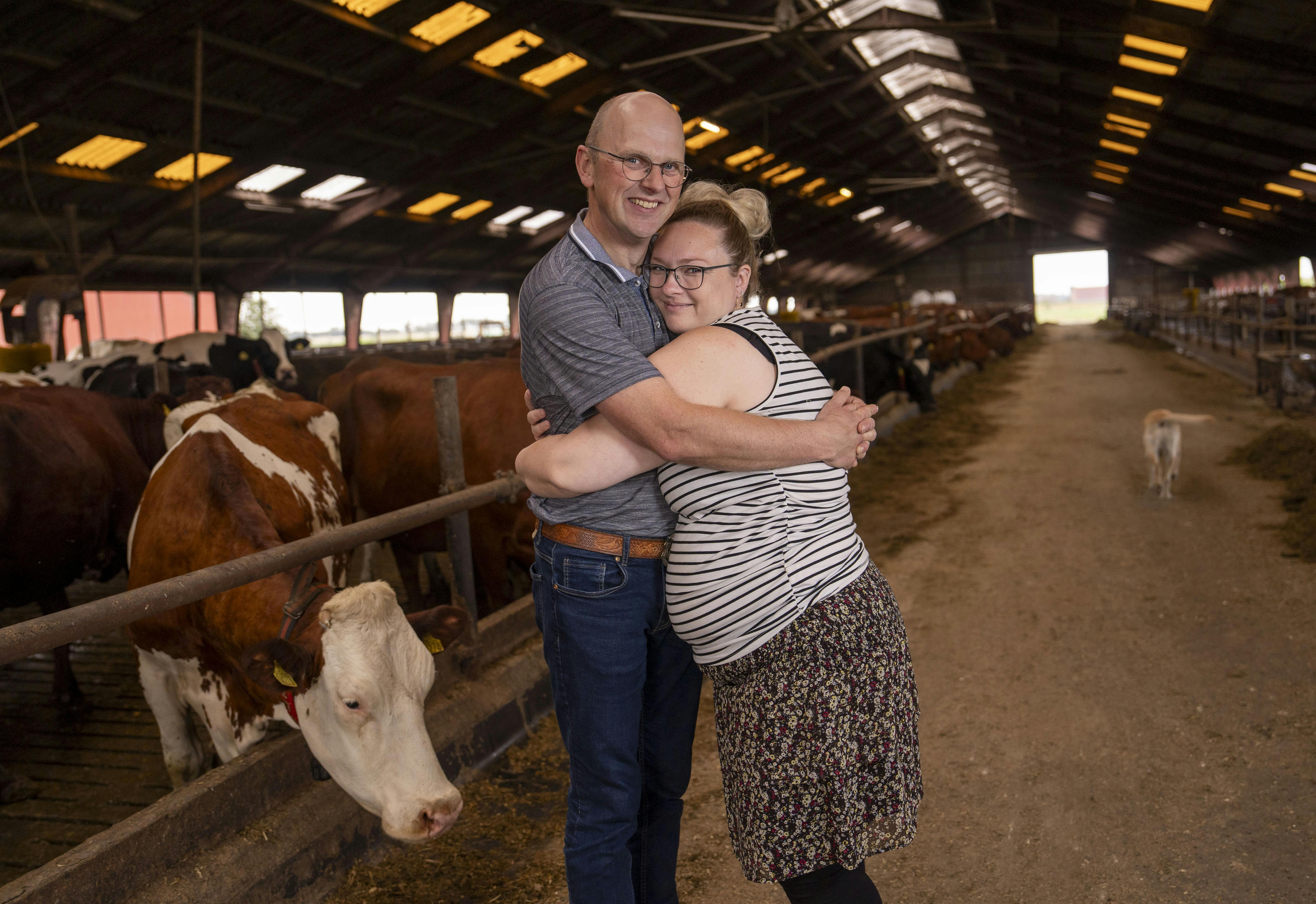 Svend og kæresten Anja i august, da deres lille datter stadig var inde i maven. 