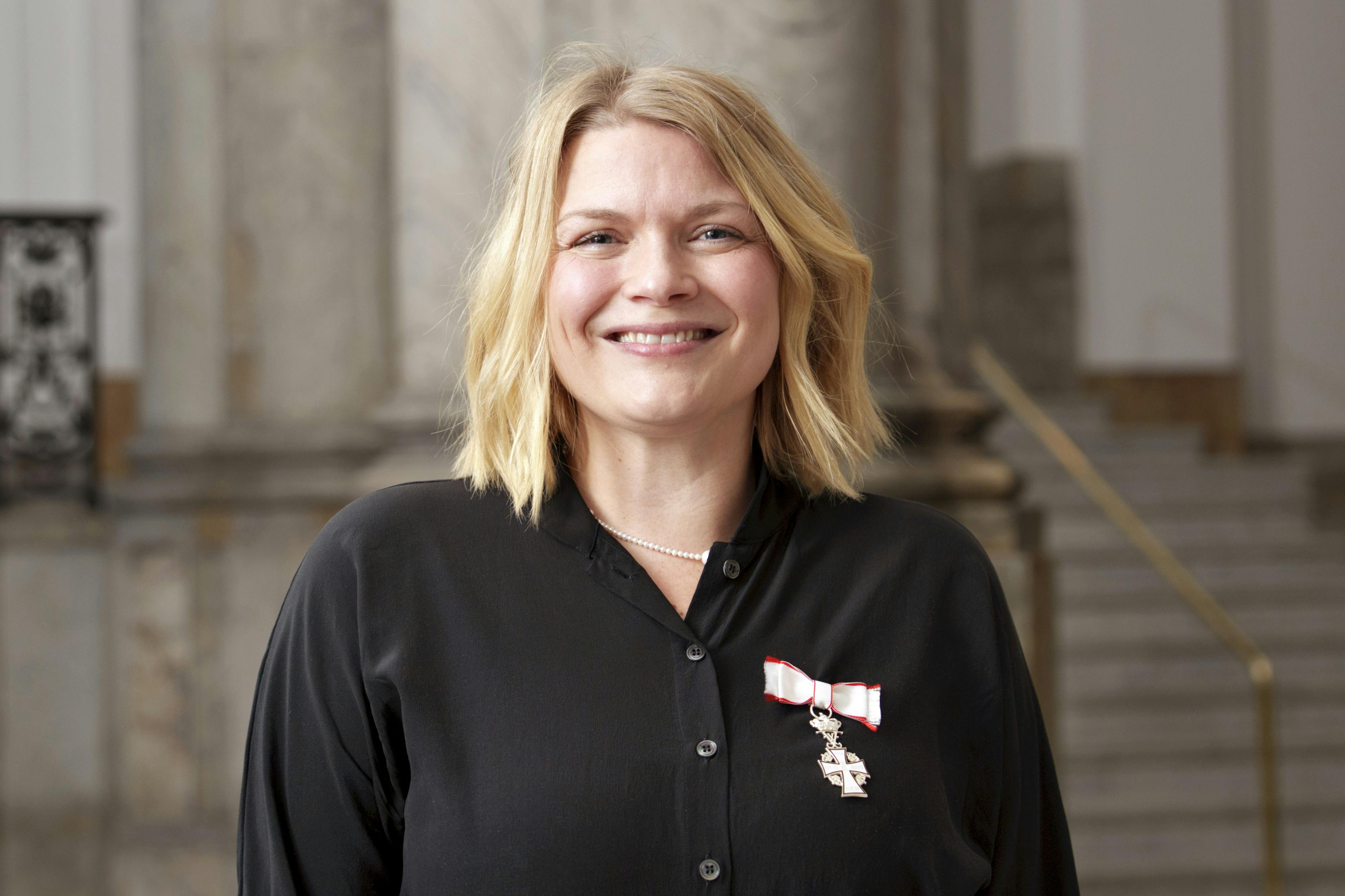 Vicestatsadvokat Maria Aviaja Hesby Holm , Snekkersten , takkede for Ridderkorset ved den offentlige audiens på Christiansborg Slot i København, mandag den 17. november 2025. (Foto: Keld Navntoft Ritzau/Scanpix)