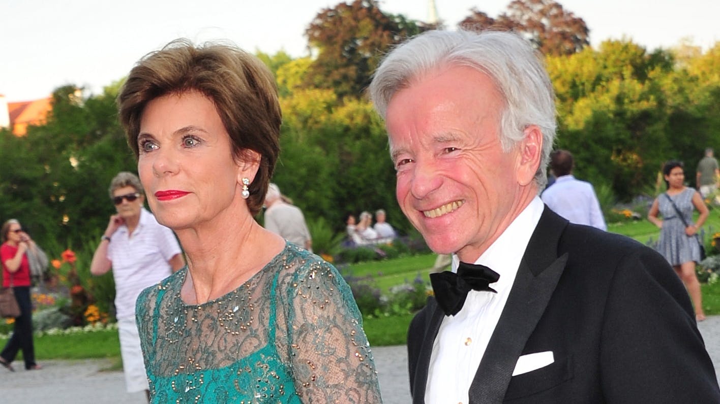 Prins Albrecht med sin hustru Angela.&nbsp;