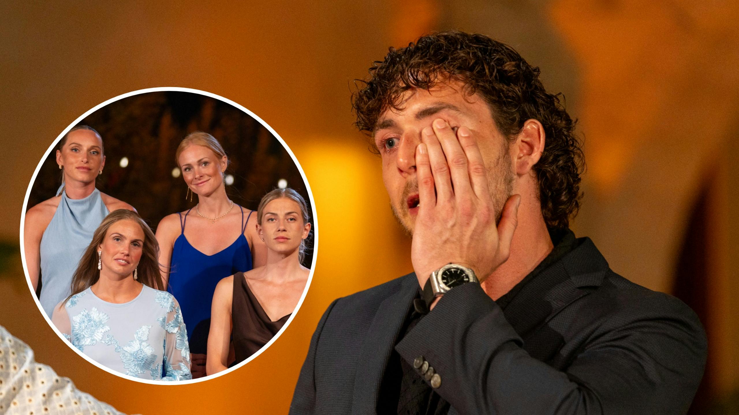 Nicklas er hårdt ramt under roseceremonien.