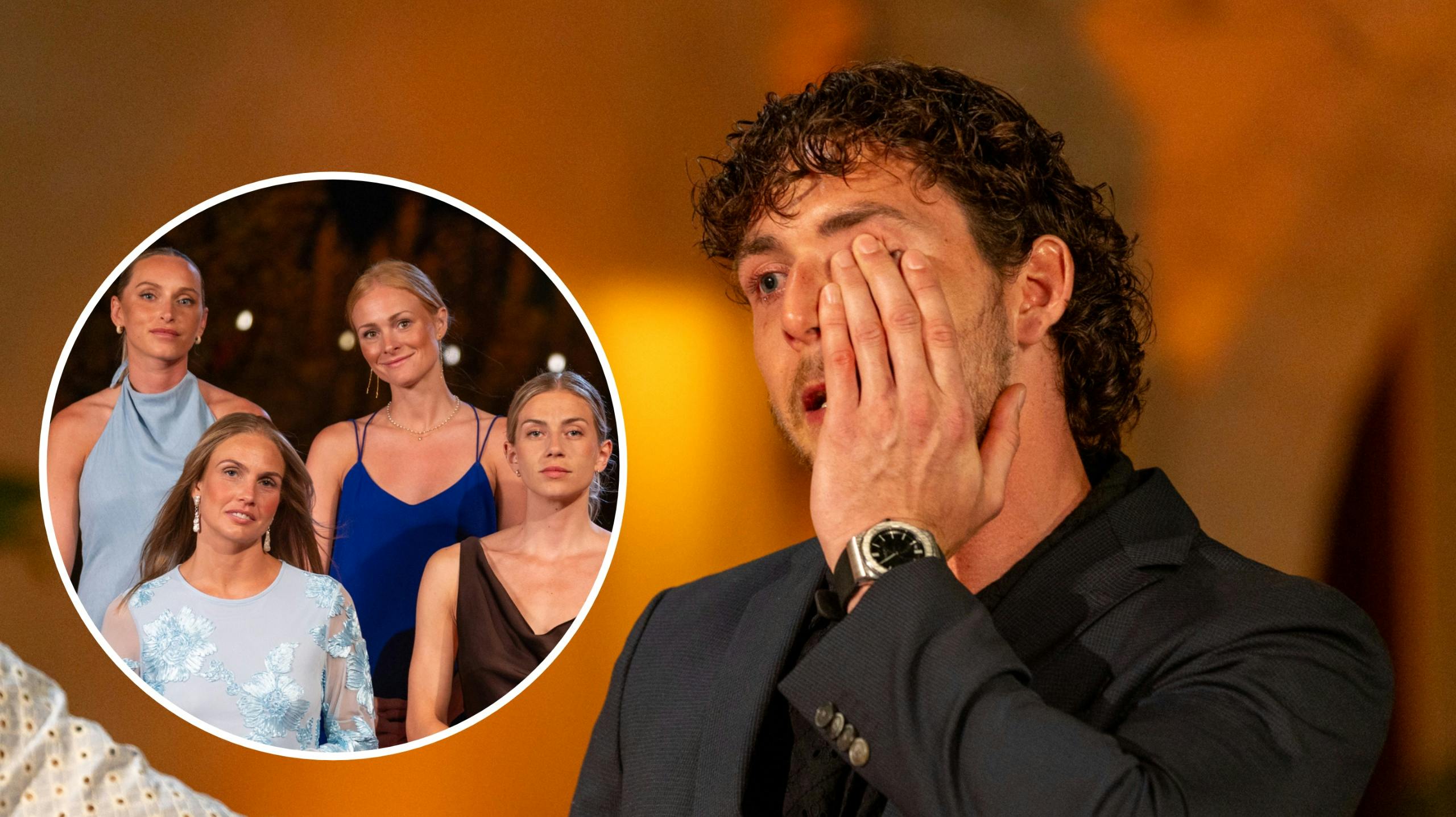 Nicklas er hårdt ramt under roseceremonien.