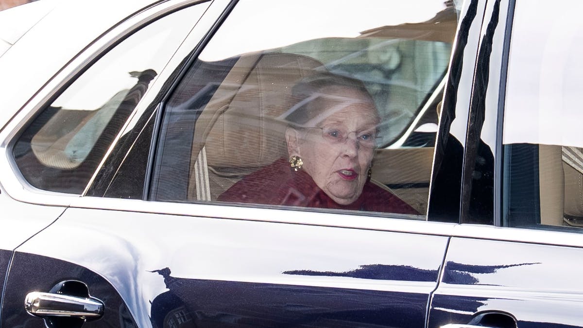 Dronning Margrethe ved ankomsten til Frederiksborg Slot onsdag.
