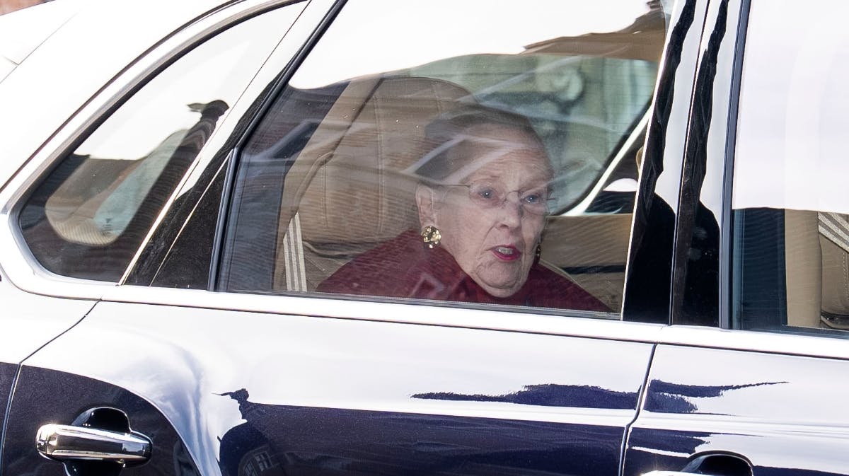 Dronning Margrethe ved ankomsten til Frederiksborg Slot onsdag.