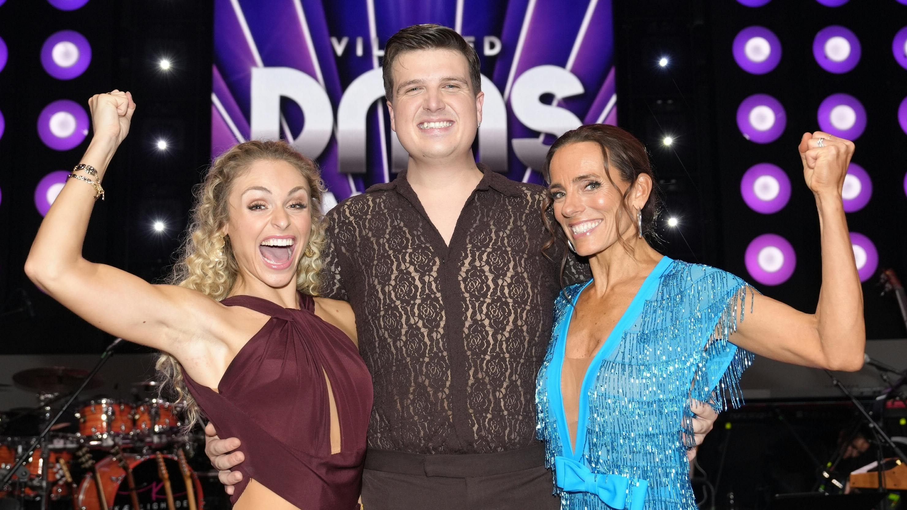 De tre finalister i årets "Vild med dans": Jasmin Lind, Alfred Midé Erichsen og Camilla Ottesen.