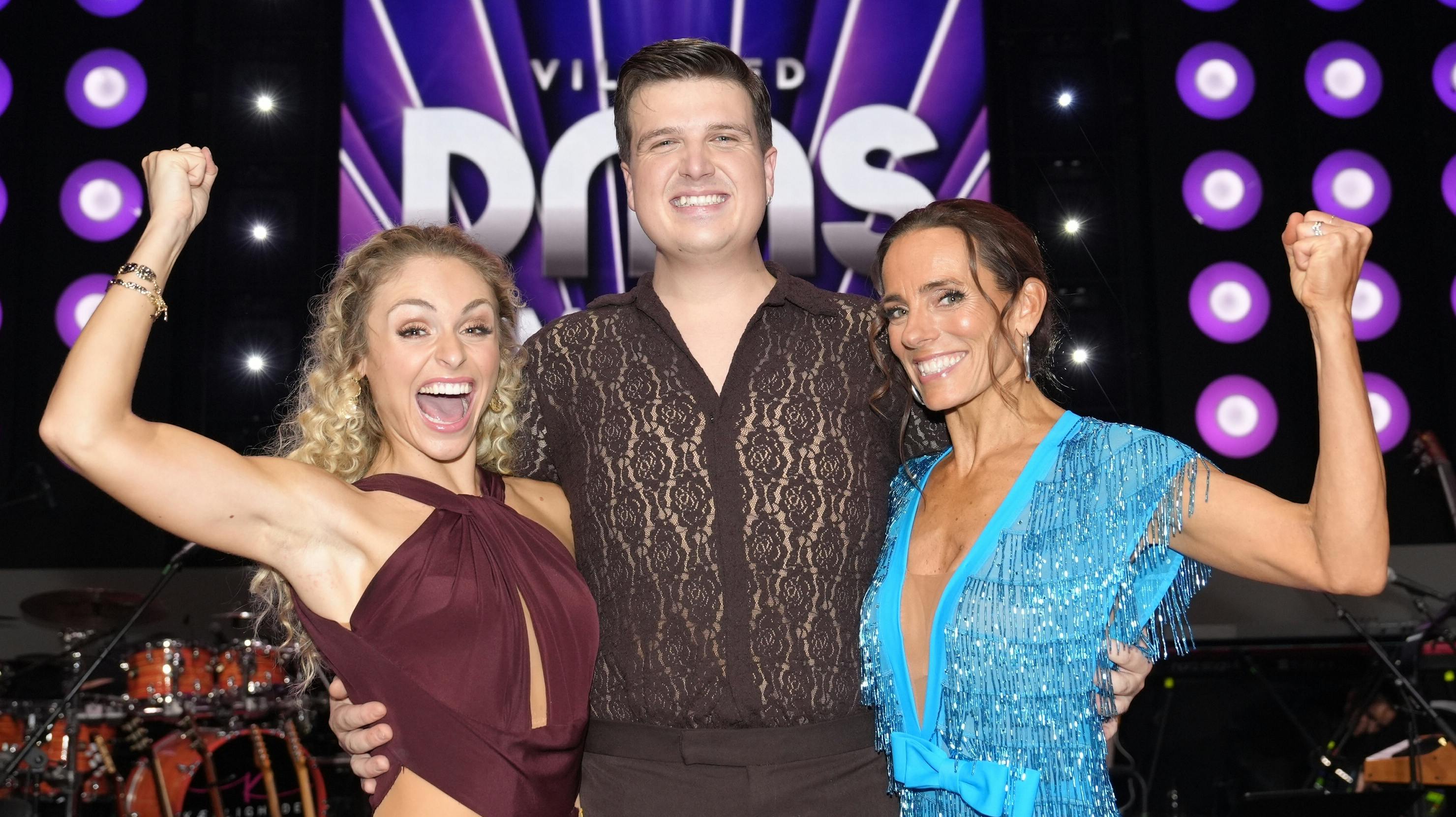 De tre finalister i årets "Vild med dans": Jasmin Lind, Alfred Midé Erichsen og Camilla Ottesen.