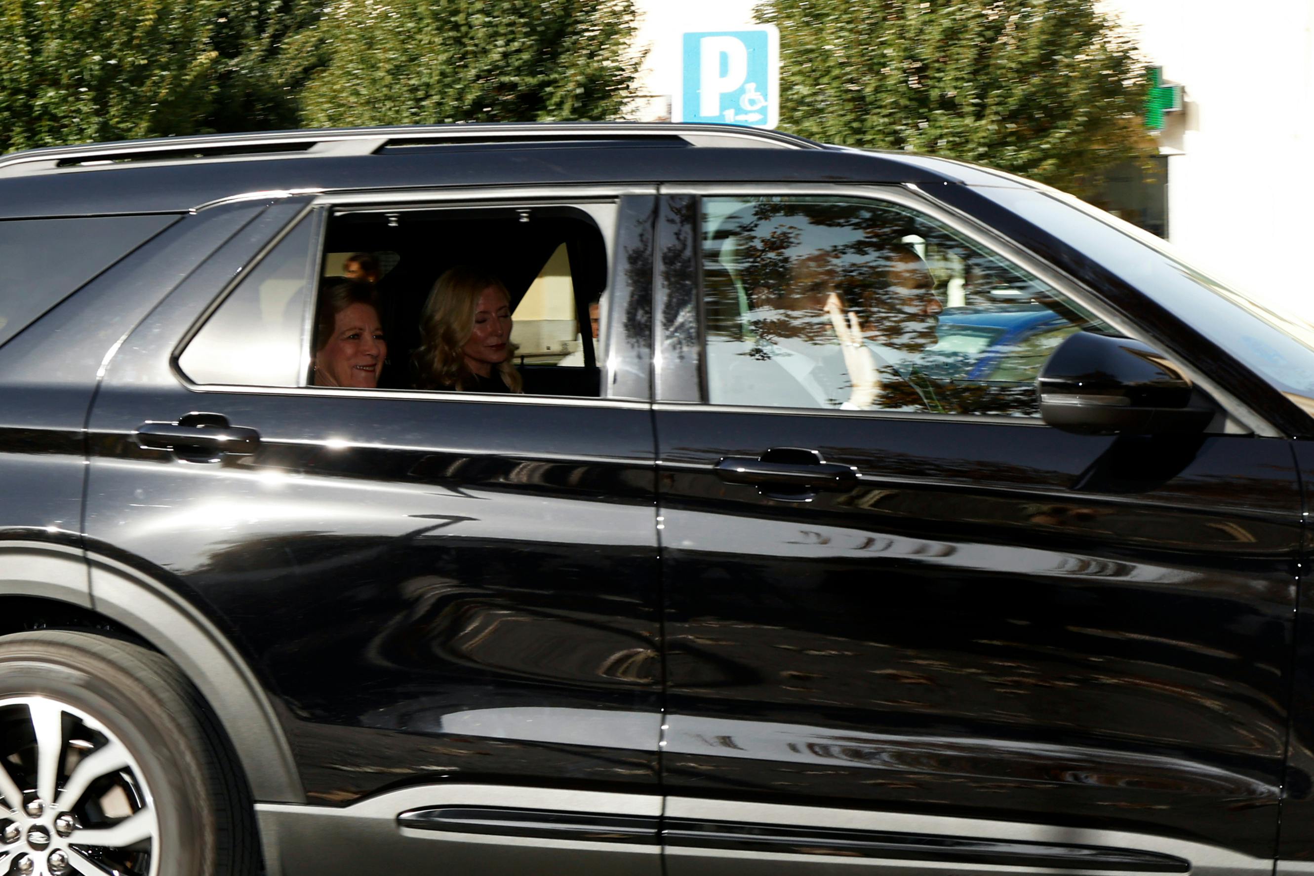 Anne-Marie of Greece, Marie-Chantal, Paul of Greece on their arrival at El Pardo Palace, November 22, 2025, in Madrid (Spain). FAMOUS Antonio Gutiérrez / Europa Press 11/22/2025 (Europa Press via AP)