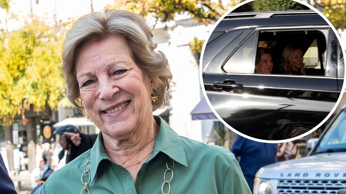 Dronning Anne-Marie. Indsat foto: dronning Anne-Marie ankommer til paladset. 