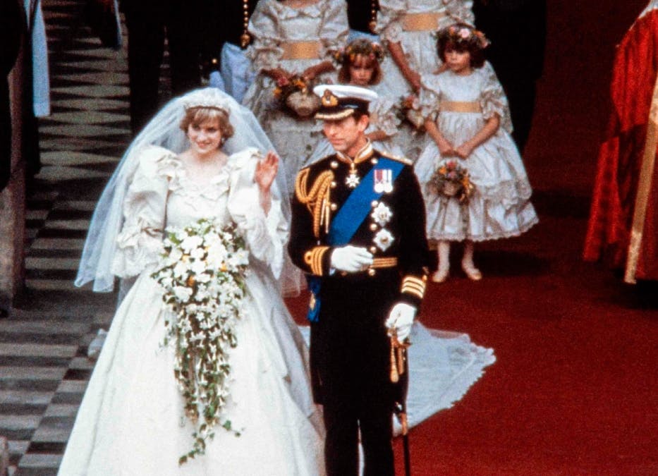 Lady Diana og daværende prins Charles blev gift den 29. juli 1981.