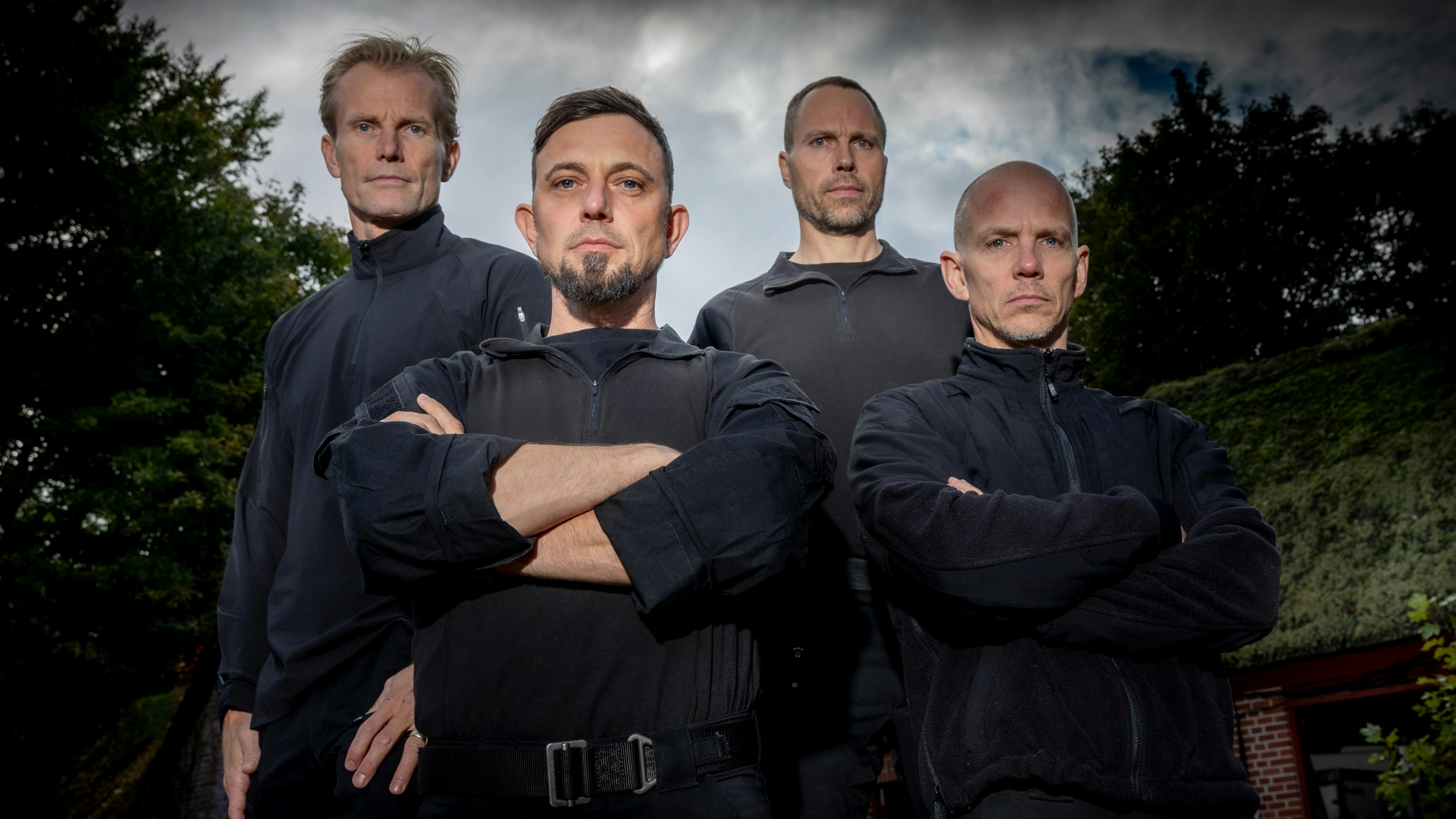 De fire instruktører i "Korpset"; Bastian, Viborg, Erik og Rune. 