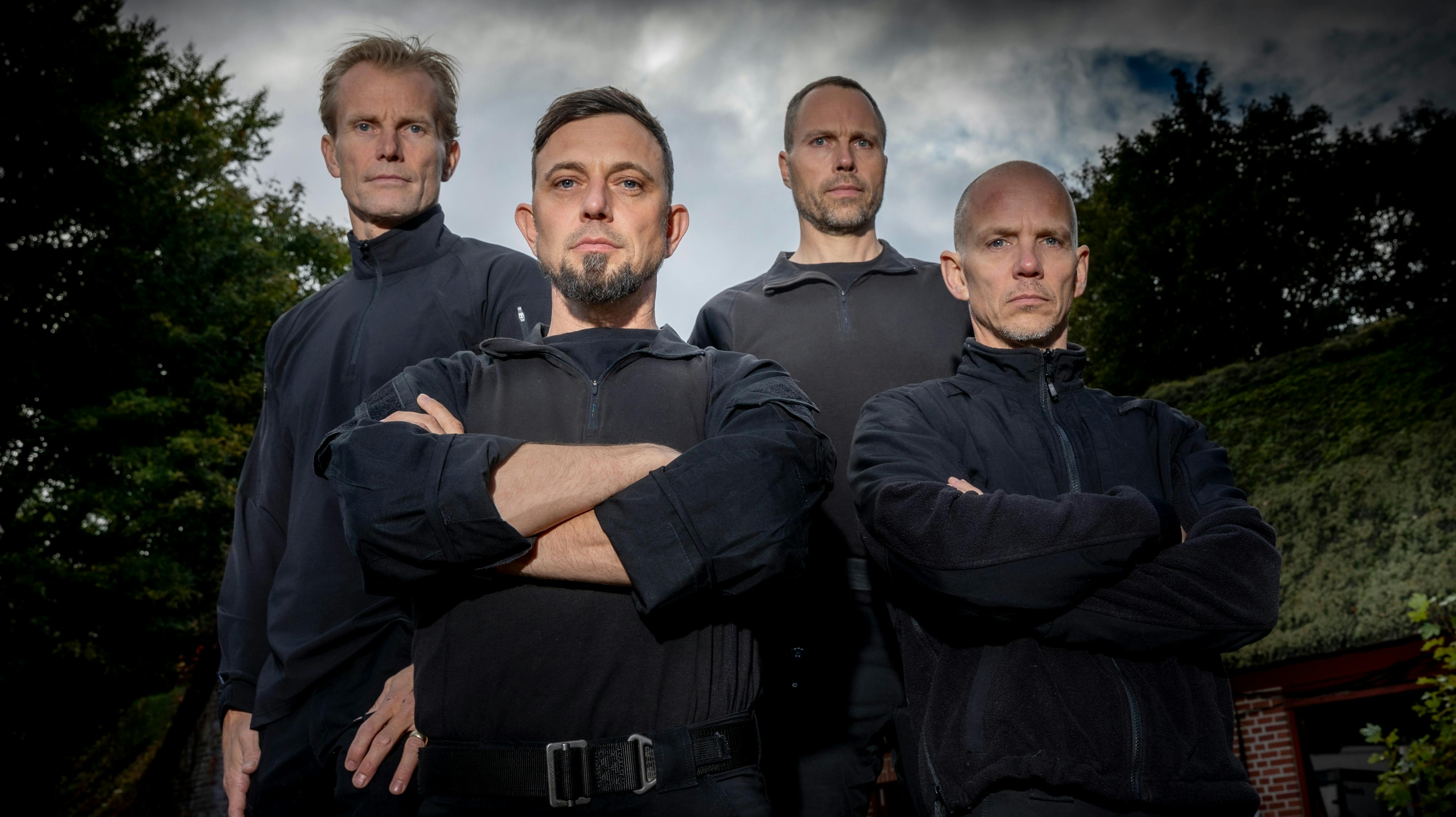De fire instruktører i "Korpset"; Bastian, Viborg, Erik og Rune.