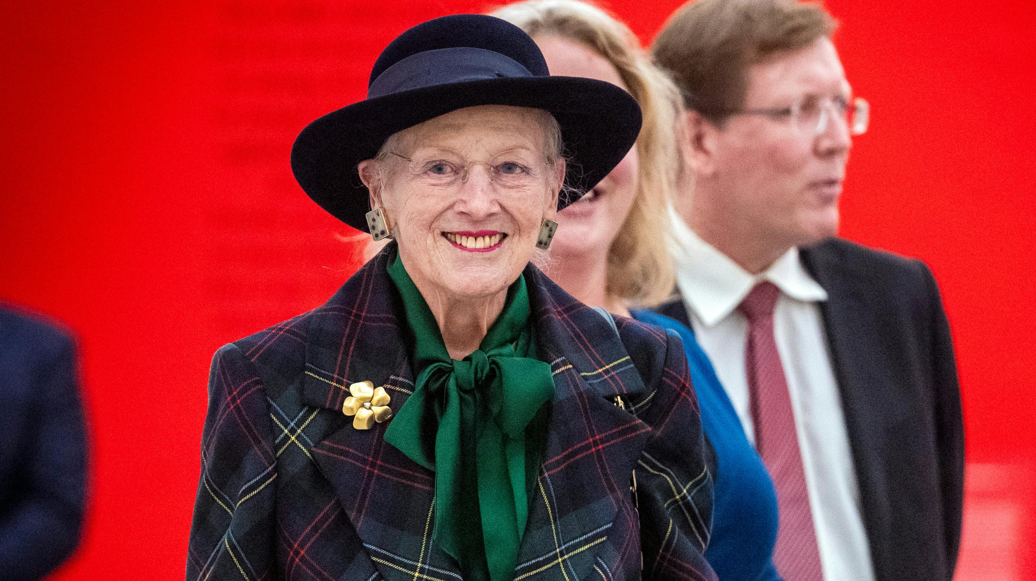 Dronning Margrethe til åbningen af udstillingen "Kærlighed til Kunst - H.M. Dronning Margrethes private kunstsamling" på Randers Kunstmuseum.