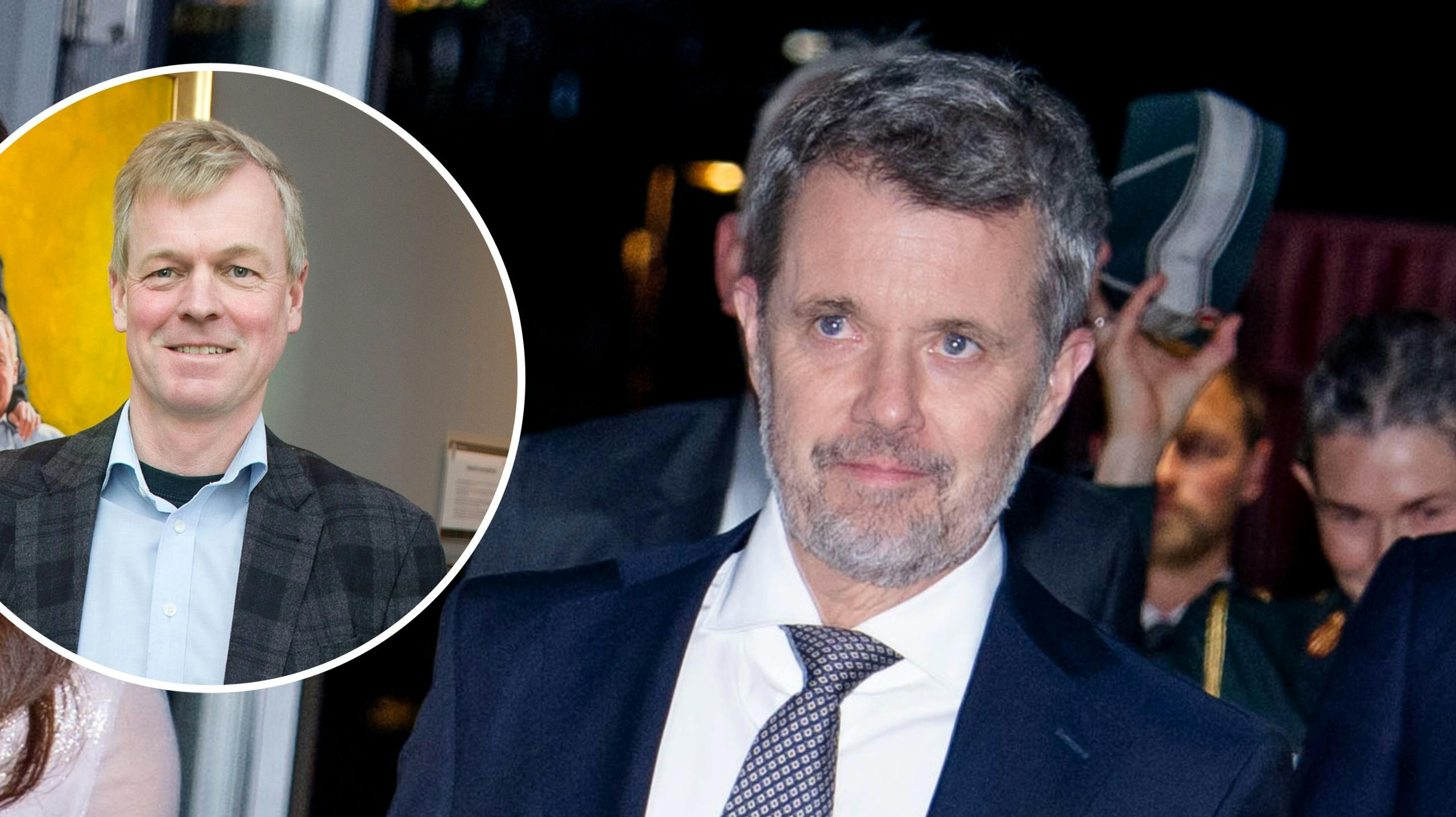 Kong Frederik samt Hans Henrik Algreen-Ussing.