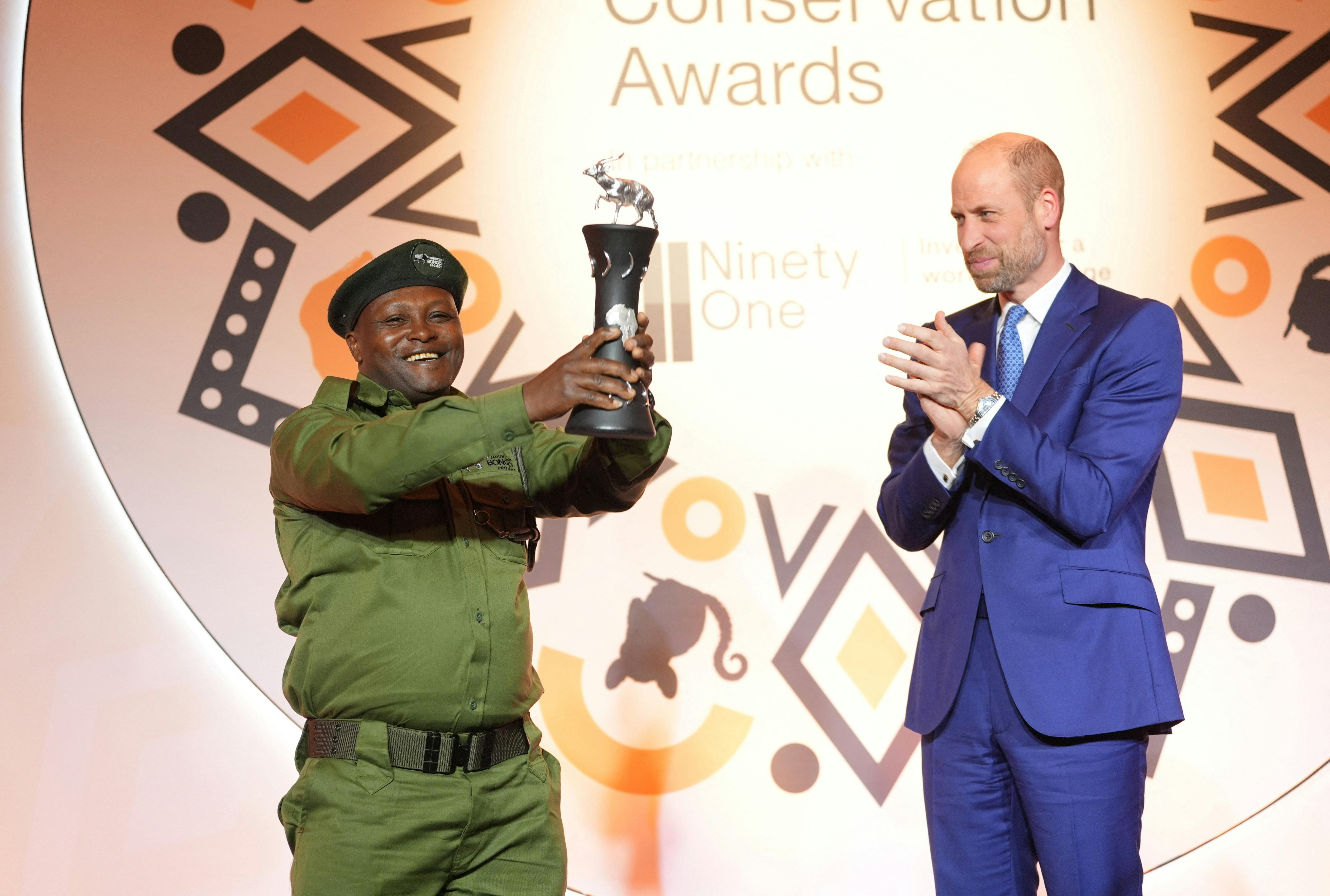 Prins William havde æren af at uddele flere priser til Tusk Conservation Awards.