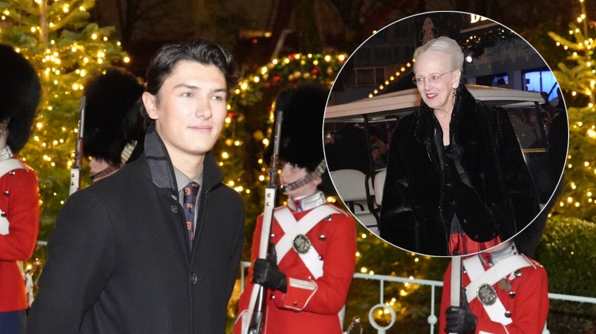 Grev Nikolai støttede sin farmor på en særlig dag.