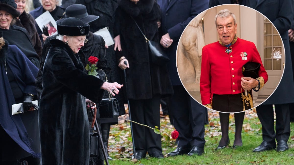 Dronning Margrethe tog afsked med lensgreve Preben Ahlefeldt-Laurvig.