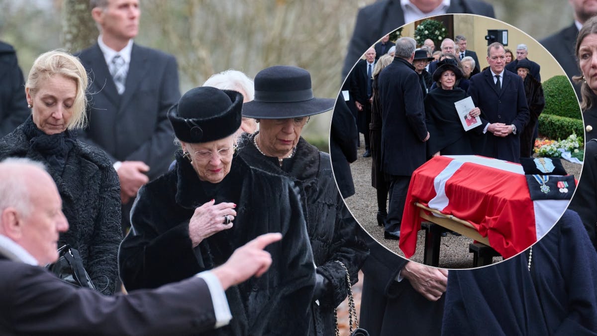 Der var gribende scener ved lensgreve Preben Ahlefeldt-Laurvigs begravelse.&nbsp;